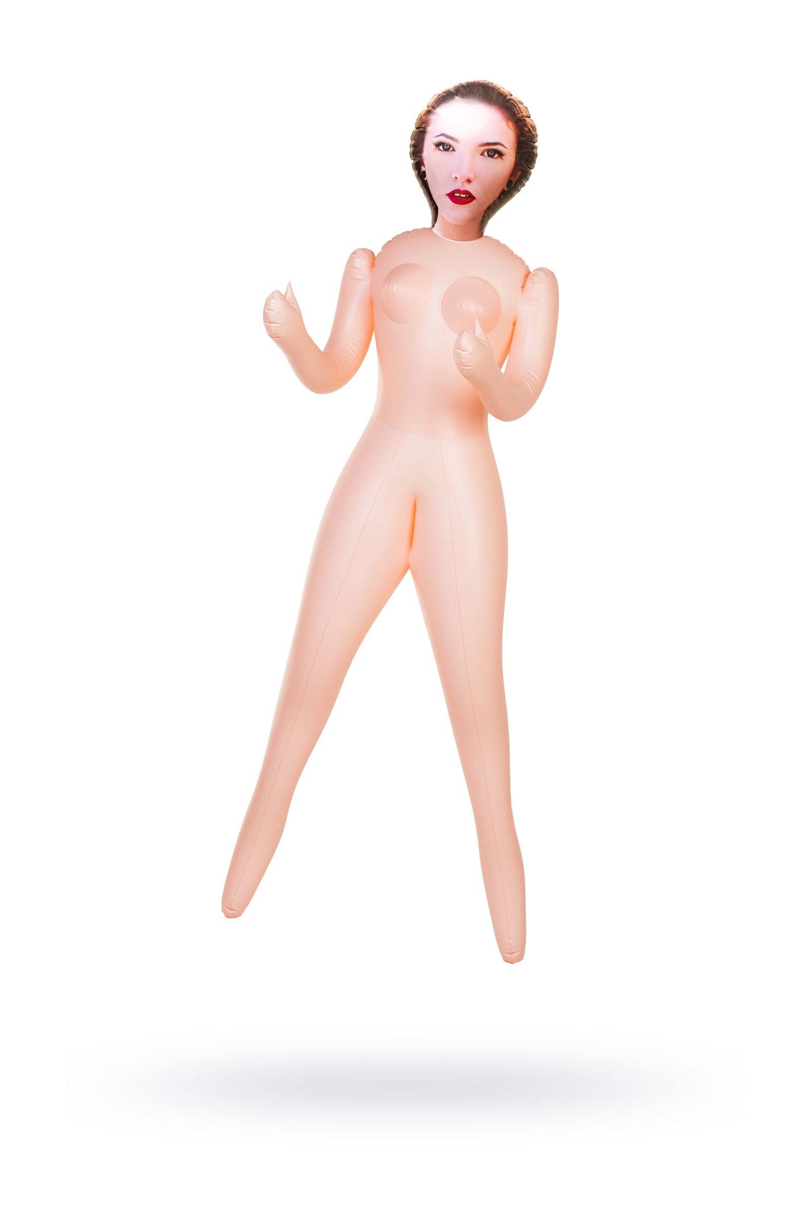 Кукла надувная TOYFA Dolls-X JENNIFER, шатенка, с двумя отверстиями, 160 см