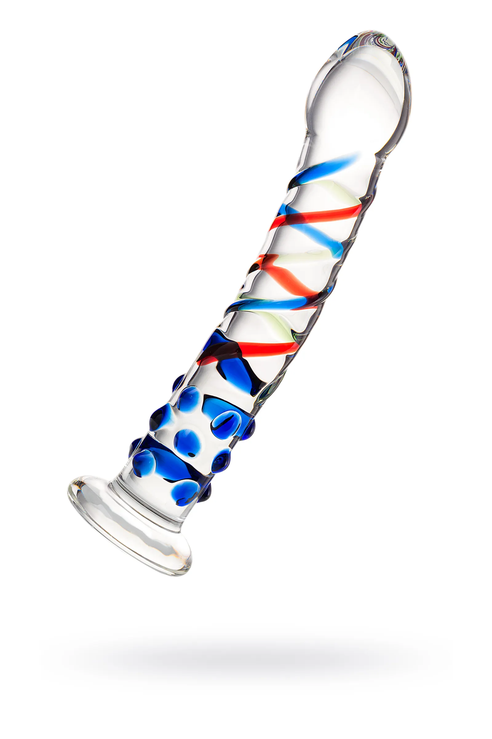 Фаллоимитатор Sexus Glass,стекло, прозрачный, 18 см