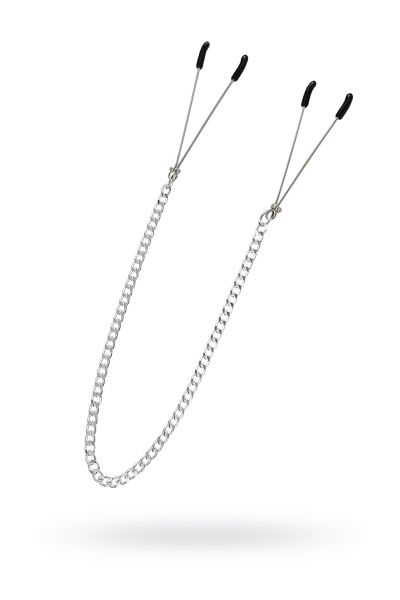 Зажимы на соски «вилки» на цепочке Pecado BDSM, 