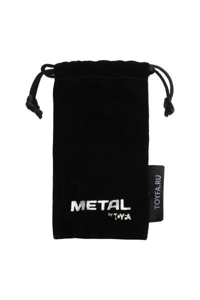 Анальная втулка TOYFA Metall, металл, серебро, с кристаллом цвета рубин, 7,1 см, Ø 2,7 см, 150гр