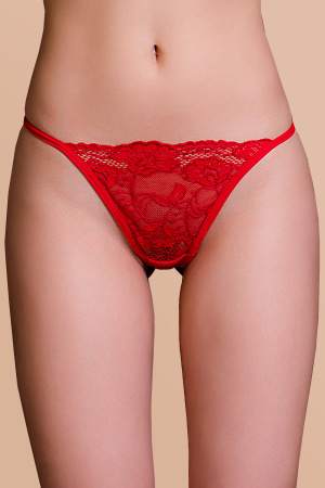 Стринги со стразами Joli Gina, красные, One Size