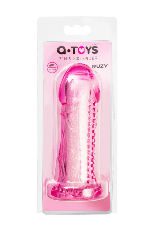 Насадка на пенис A-Toys by TOYFA, TPE, розовая, 13,5 см