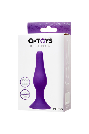 Втулка анальная TOYFA A-Toys, силикон, фиолетовая, 12,5 см