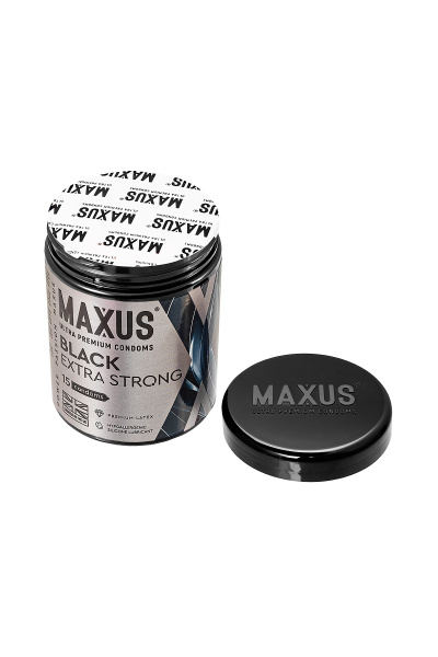Презервативы Maxus Extra Strong,черные, утолщенные 15 шт.