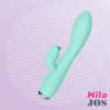 Вибратор с клиторальным стимулятором и язычком, JOS MILO,