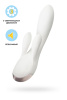 Вибромассажер Satisfyer Double Flex Connect App, белый, силикон